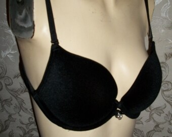 Victorias Secret Black Velvet Bra 34C