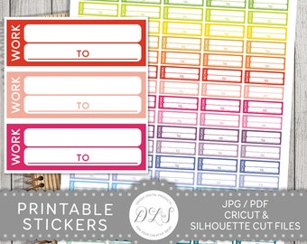 Work Stickers, Work Planner Stickers, Work Schedule Stickers, Work Box Stickers, Printable Work Stickers, Functional Stickers, FS102
