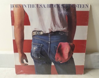 Vintage 1984 LP Record Bruce Springsteen Born In the USA Columbia Records Near Mint Condition 14943