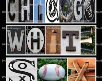 Chicago White Sox Alphabet Photo Art