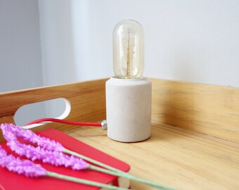 Concrete Lamp, Table lamp, Desk lamp, Concrete Table Lamp, edison lamp, cool lamps, edison bulb, concrete table lamp