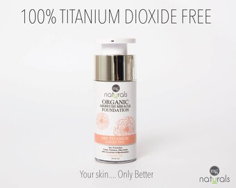 Organic, Vegan, Liquid mineral foundation, Titanium Dioxide Free 1oz