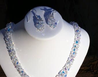 Swarovski Crystal V shaped necklace