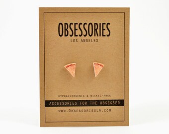 Cheese Pizza Earrings Stud Earring Post Pizza Jewelry Pizza Accessories Slice Of Pizza Slice Miniature Food Junk Food Grunge Pizza Gift Idea