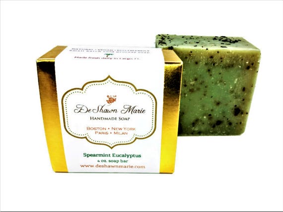Spearmint Eucalyptus Soap/Organic Soap/Natural Soap/Cold Process Soap/Vegan Soap/Soap Gift/Christmas Gift/Handcrafted Soap/Homemade Soap
