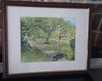 Large Original Watercolour Painting Picture ‘Summer Afternoon’ Ruth Fowke