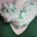 Floral Print, Soft Scarf, Flower Scarf, Green Scarf, Folk Scarf, Celtic Pattern, Celtic Scarf, Green Pattern