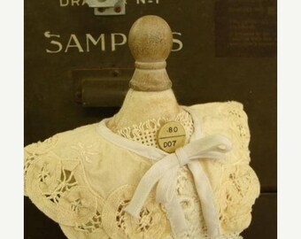 ONSALE Vintage Small Doll Handmade Lace Collar Downton Abbey