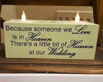 Wedding day memorial candle holder / memorial for wedding / wedding memorial / wedding memorial candle / memorial for wedding /memory candle