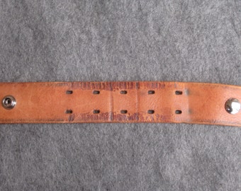 Brown Distressed Leather Wristband