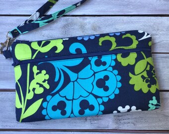 Wristlet; Mickey Mouse Wristlet Wallet; Phone Wallet; Zipper Pouch; iPhone 7 Wristlet; Cell Phone Purse; Phone Case; Wallet with Strap Pouch