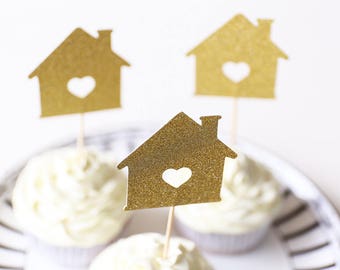 New House Party Cupcake Topper/Housewarming Party Cupcake Topper/table decorations/