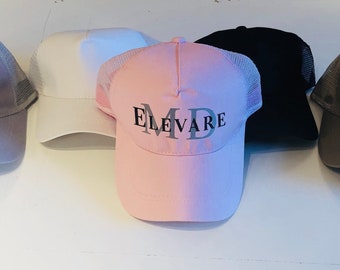 Trucker Hat//Baseball Cap//Custom Messy Bun Hat