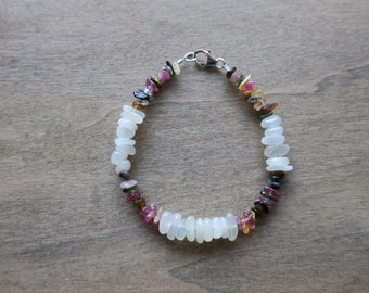 moonstone tourmaline bracelet