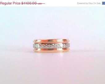 Orange Blossom Ring Men's Wedding Band