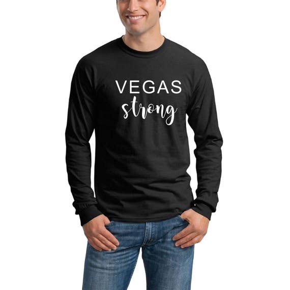 VEGAS STRONG T-Shirt ,Men's Long Sleeve Crew Neck, Vegas Tee, Vegas Strong Shirt, Las Vegas Strong T-shirt