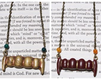 Vampire Fangs Pendant Necklace