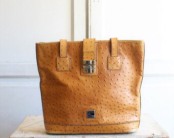 vintage large Dooney and Bourke ostrich bag