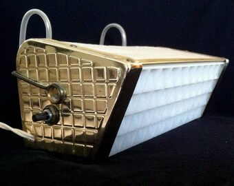 50s MCM Atomic Fiberglass Headboard Lamp Works Great Excellent Condition Adjustable 1960s Vintage