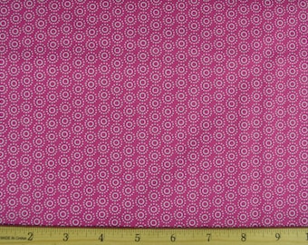 Dotted Circles in Pink- 100% Cotton