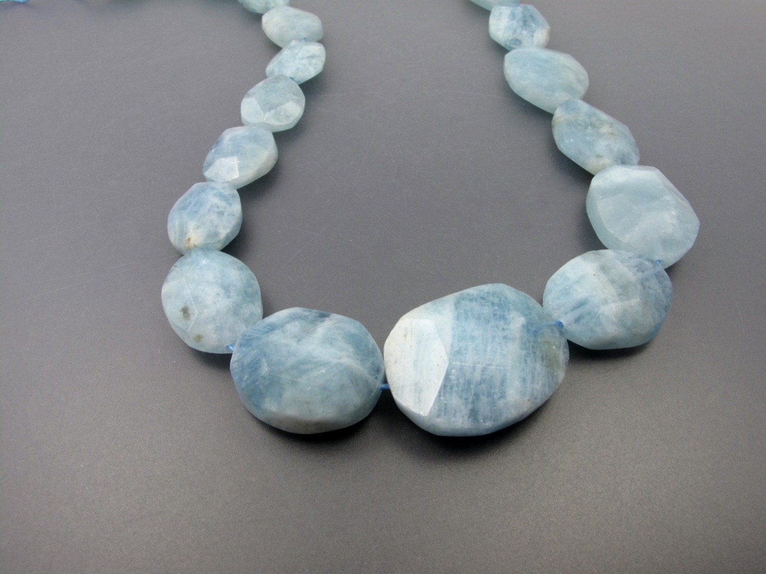 Aquamarine Gemstones, Natural Blue Aquamarine Gemstone Beads Faceted