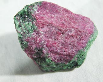 A 100%Natural Red RUBY Crystal In A Deep Green Zoisite Matrix! Tanzania 55.0gr
