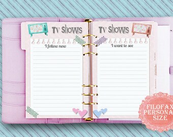 A5 Filofax printable birthday appointment list 2 insert pages