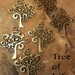 Tree of Life Pendant, Bronze, Charm, Filigree, Double Sided, 42x37mm