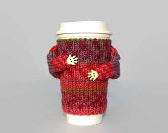 Coffee cozy. Valentine's gift for her. Mug sweater. Cup cozy. Travel mug sleeve. Tea cozy. Coffee warmer. Funny mug cozy. Cup sleeve.