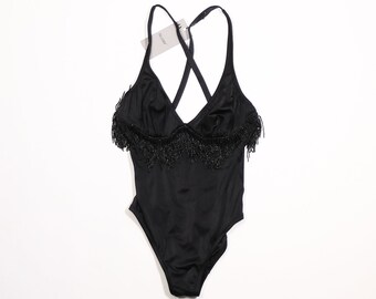 VINTAGE - Fringed swimsuit