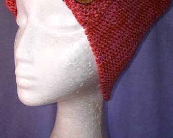 Cotton & woollen neck/headwarmer - Pink and Orange