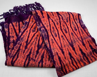 Handwoven Shibori Rayon Chenille Scarf