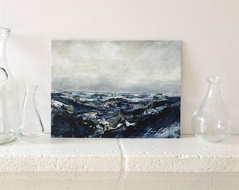 Original Acrylic Abstract Seascape Painting "Inkwell"