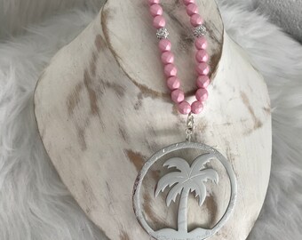 Palm stainless 316L surgical steel plated Silver Pendant