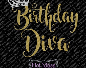 Download Diva birthday girl | Etsy