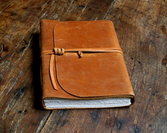 Large leather journal. Travel Journal. Leather Sketchbook. 16cm by 21.5cm