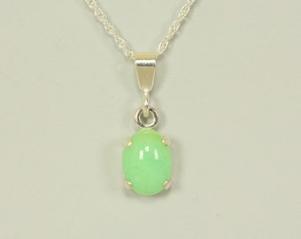 Australian Chrysoprase in Sterling Silver Pendant