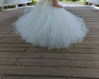 Flower girl dress - Tulle flower girl dress - Ivory Dress - Tulle dress-Infant/Toddler - Pageant dress - Princess dress - Ivory flower dress