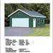 20 ft x 28 ft Two Cars Garage Gable Roof Style / Workshop Building Plans, Step-by- Step Instructions Included, Design #52028
