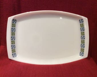 Pyrex JAJ Checkers Platter Serving Tray 9 3/4" x 14 5/8"