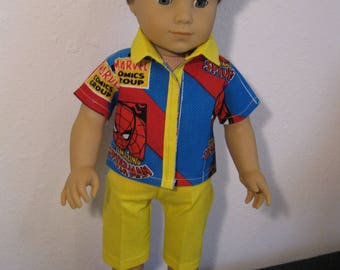 Boys Spiderman Shirt, shorts and shoes