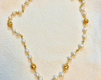 Tambourine Pearl Necklace