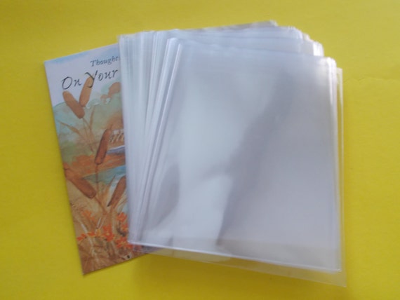 100 ( 4x4 ) Open Ended Cello Bags Non Sealing Cello Bags