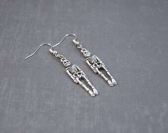 Skeleton Earrings - Skeleton Jewelry - Halloween Earrings - Halloween Jewelry - Science Earrings - Gift for Teacher - Autumn Jewelry