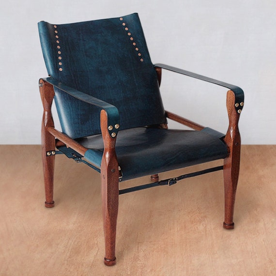 Safari Chair Leather Chair Lounge Chair Accent Chair