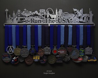 Run The USA - Allied Medal Hanger Holder Display Rack