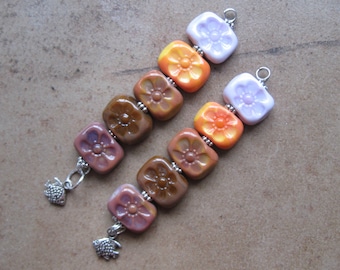 Lampwork Beads - SueBeads - Chicklet Beads - Chicklet - Chicklet Bead Set - Glass Bead Set - Handmade Lampwork Beads - SRA M67