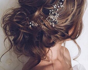 wedding hair with vineimage