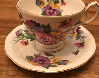 Queen Anne “Spring Melody” teacup and saucer set