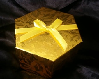 Ornament Gift Box, Ornament Exchange Gift Box, FREE Shipping WITH Ornament Purchase -Gold